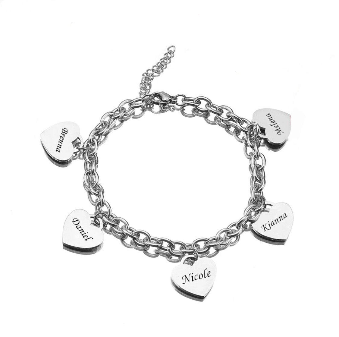 Armband mit Herzanhänger in Silber